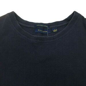 Club Room Mens Navy Blue Ribbed Short-Sleeve Crewneck T-Shirt  Size XL